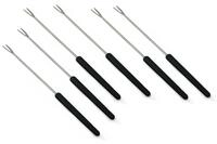 Swissmar F79204 Fleisch-Fondue Gabeln Set 6-teiliges, Edelstahl, Schwarz, 27cm,