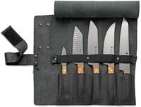 F. DICK Leder-Rolltasche &bdquo;VIVUM (5-teilig, kleinen Officemesser, Santoku mit