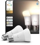 Philips Hue Smart LED A60 Lampe, warmes Wei&szlig;licht 2700K, LED Leuchtmittel mit E27