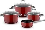 WMF Fusiontec Essential Pro, 4-teiliges Topf-Set, langlebiges, kratzfestes Material,