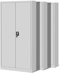 Jan Nowak 3er Set Aktenschrank C001H B&uuml;roschrank Metallschrank Stahlschrank