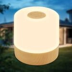 B.K.Licht - Mini LED Tischlampe kabellos IP44 mit Touch, dimmbar in Stufen,...