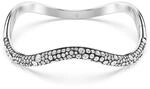 Swarovski Sublima Armreif, Wei&szlig;es, Rhodiniertes Armband mit Strahlenden Kristallen