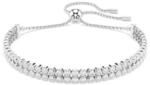 Swarovski Matrix Tennis Armband, Rhodiniertes Damenarmband im Cupchain-Design mit