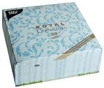 Papstar, 50 Servietten "ROYAL Collection" 1/4-Falz 40 cm x 40 cm t&uuml;rkis...