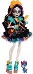 Monster High-Puppe Skelita Calaveras in farbenfrohem Papel-Picado-Kleid mit H&uuml;ndchen