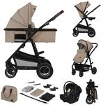 LIONELO Amber 3-in-1 Kombikinderwagen - Babywanne, Sportsitz, i-Size Autositz