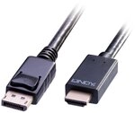 LINDY 36923 3m DisplayPort an HDMI 10.2G Kabel, Schwarz
