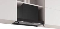 Serie 4, Integrierte Designhaube, 60 cm, Klarglas, Mattschwarz, DBB65CC60