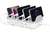 Manhattan 10-Port USB Power Delivery-Ladestation 120 W wei&szlig;/grau