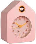 Fisura Mini-H&auml;uschen Wecker Rosa - Analoger Wecker ohne Ticken, Originell. Ma&szlig;e: