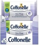 Cottonelle Feuchtes Toilettenpapier Pure Pflege, ultra-sensitive, 99% Wasser, 12 x 42