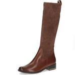 CAPRICE Damen Hohe Stiefel mit Absatz Runde Spitze Blockabsatz, Braun (Cognac...