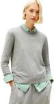 Tommy Hilfiger Damen CO Jersey FINE GG LS C-NK SWT WW0WW44984 Pullover Sweater, Grau