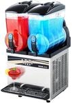 VEVOR kommerzieller Frozen Drink Maker, 15 L x 2 Slush-Maschine mit zwei Tanks,...