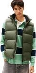Tommy Jeans Herren Weste Essential Down Vest mit Kapuze, Gr&uuml;n (Pewter Green), M