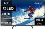 CHIQ 40QA10 40 Zoll(100 cm) Ful-HD QLED Google Smart TV mit HDR10, Dolby Audio,