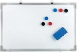 Idena Whiteboard mit Alurahmen, zur Wandmontage geeignet, ideal f&uuml;r B&uuml;ro und zu