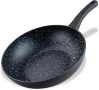 Fackelmann Wokpfanne Marble 28 cm, Antihaft-Wok aus 90% recyceltem Aluminium mit