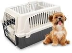 Ferplast Transportbox Katze, Hundetransportbox kleine Hunde und Katzen bis 8 kg, Dach