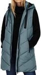 JDY Damen 3/4-lange Steppweste mit Kapuze JDYSkylar Padded Hood Waistcoat 15220630