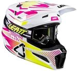 Helm MIT Brille LEATT KIT Moto 3.5 V26 Storm PINK (59-60 cm) L