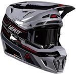 Helm MIT Brille LEATT KIT Moto 8.5 V26 Grey (57-58 cm) M