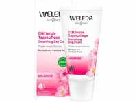 WELEDA Bio Wildrose Glättende Tagespflege, Naturkosmetik Gesichtscreme für...