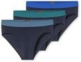 Schiesser Herren 3 Pack Slips Bio Baumwolle Multipack - 95/5 Organic