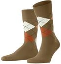 Burlington Herren Socken King M So Baumwolle gemustert 1 Paar, Braun Auburn...