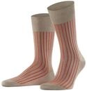 FALKE Herren Socken Shadow M So Baumwolle gemustert 1 Paar, Braun Sesame 4390, 39-40