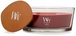 WoodWick Duftkerze mit knisterndem Docht | Ellipsen-Kerze Rouge Oud | Lang brennende