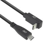 ACT USB C Winkel Kabel 2m, PD 60W USB C Winkelstecker 90 Grad, recht nach oben/unten,