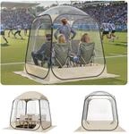 VEVOR Transparentes Zelt, 160x160x182 cm, Pop-up-Zelt f&uuml;r 2&ndash;4 Personen,...