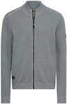 camel active Herren Strickjacke mit Stehkragen aus Baumwolle Regular Fit Blau,