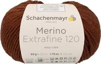 Schachenmayr Handstrickgarne Merino Extrafine 120, 50G Kupfer 9807552-00107, 10 x 10