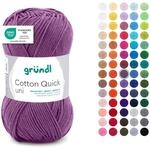 Gr&uuml;ndl Wolle Cotton Quick uni - d&uuml;nne Wolle zum H&auml;keln - Strickgarn - H&auml;kelgarn -