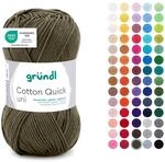 Gr&uuml;ndl Wolle Cotton Quick uni - d&uuml;nne Wolle zum H&auml;keln - Strickgarn - H&auml;kelgarn -