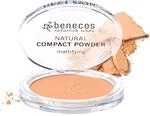 Benecos Natural Compact Powder sand - gepresstes, mattierendes Puder f&uuml;r