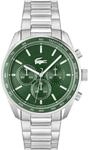 Lacoste Chronograph Quarz Uhr f&uuml;r Herren Kollektion Boston mit Edelstahlarmband