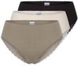 Schiesser Damen 3 Pack Brazilian Slip Unterw&auml;sche mit Spitze - Modern...
