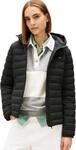 Tommy Hilfiger Damen Pufferjacke Stretch Nylon Slim Fit, Schwarz (Black), S