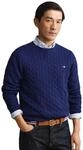 GANT Herren Cotton Cable C-Neck Pullover, Rich Navy, M
