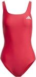 adidas Women's V-Back Swimsuit, Pure Ruby, 42