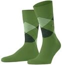 Burlington Herren Socken King M So Baumwolle gemustert 1 Paar, Gr&uuml;n Fairway...