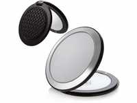 Taschenspiegel Rund zum Klappen: Make Up Spiegel klein - Makeup Spiegel 8,5 cm,