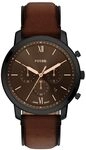 Fossil Neutra Uhr f&uuml;r Herren, Quarz-Chronographenwerk mit Lederarmband