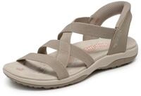 Skechers Damen Reggae Slim-Stretch Flex Hands Free Slip-Ins Sandalen, Taupe, 42 EU