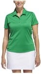 adidas Damen Women's Solid Performance Short Sleeve Polo Shirt, Green, XXL