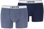 LEVIS Herren Men VNTG Htr Boxer Brief 2p Boxer (2er Pack)